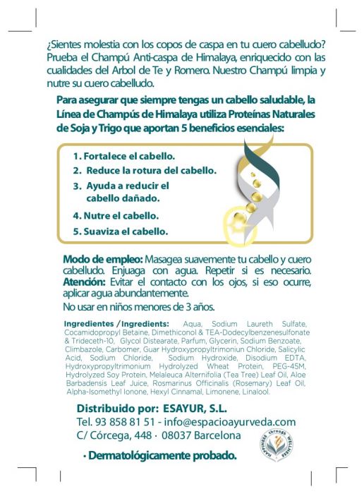 Champú anti-caspa - 400ml - Imagen 2